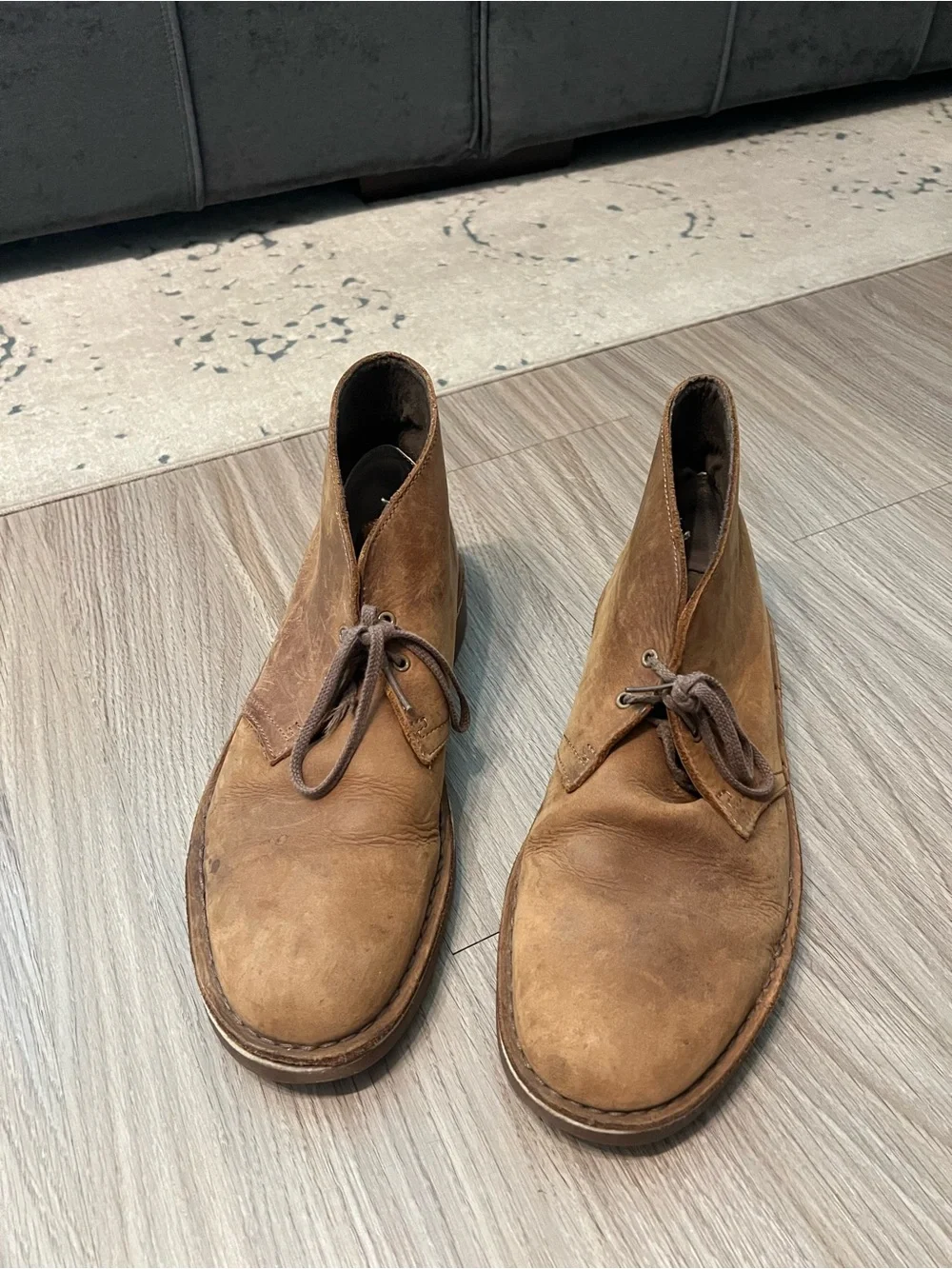 Men's Brown Leather Desert Boots